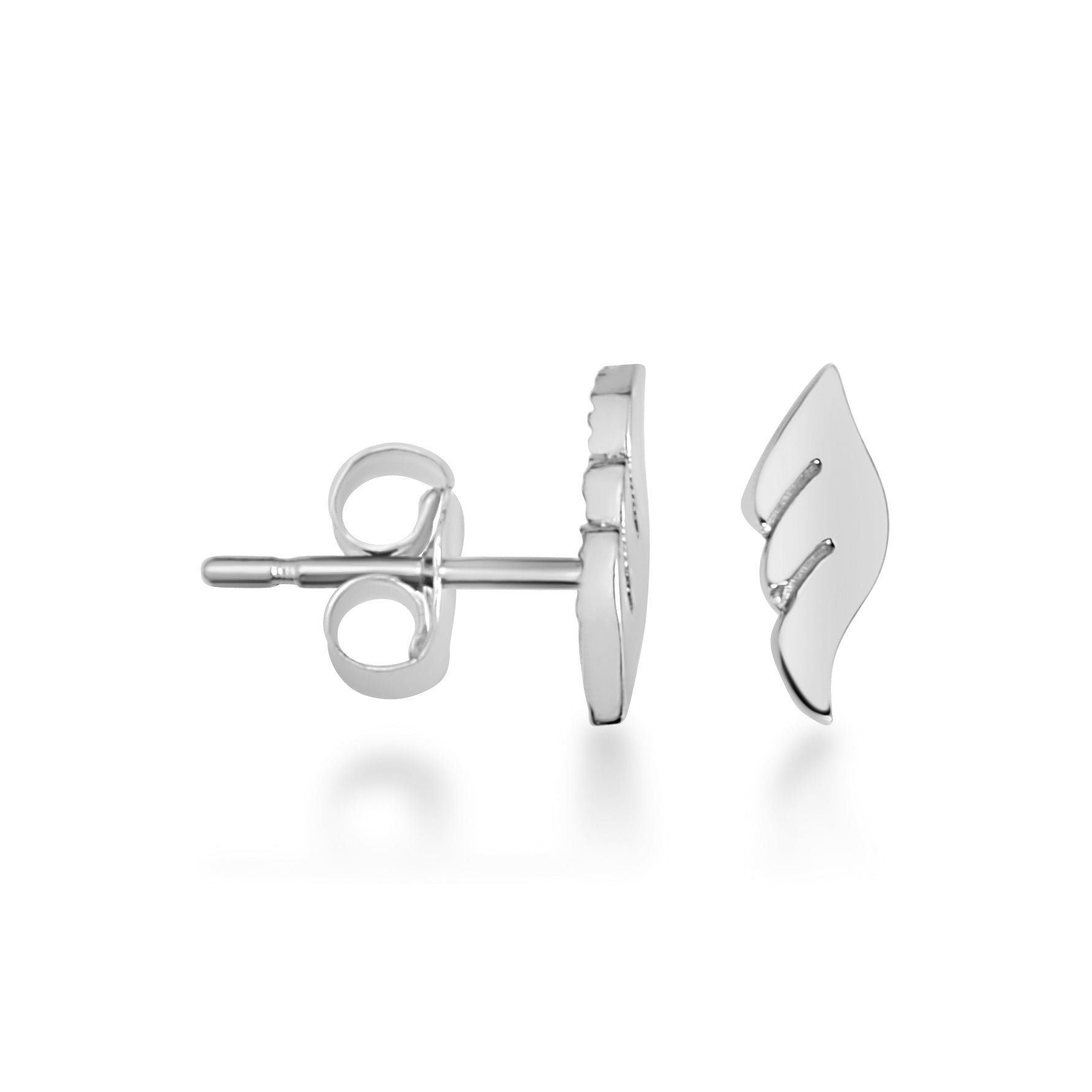 Sterling Silver Angel Wings Stud Earrings