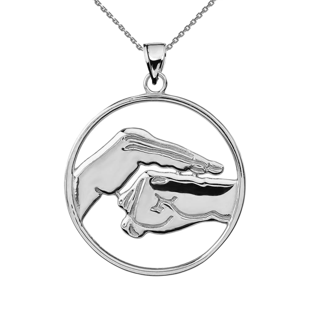 Sterling Silver Bao Quan Martial Arts Hand Symbol Pendant