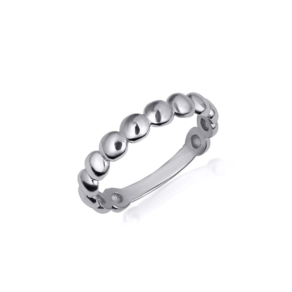 Sterling Silver Beaded Band Ring