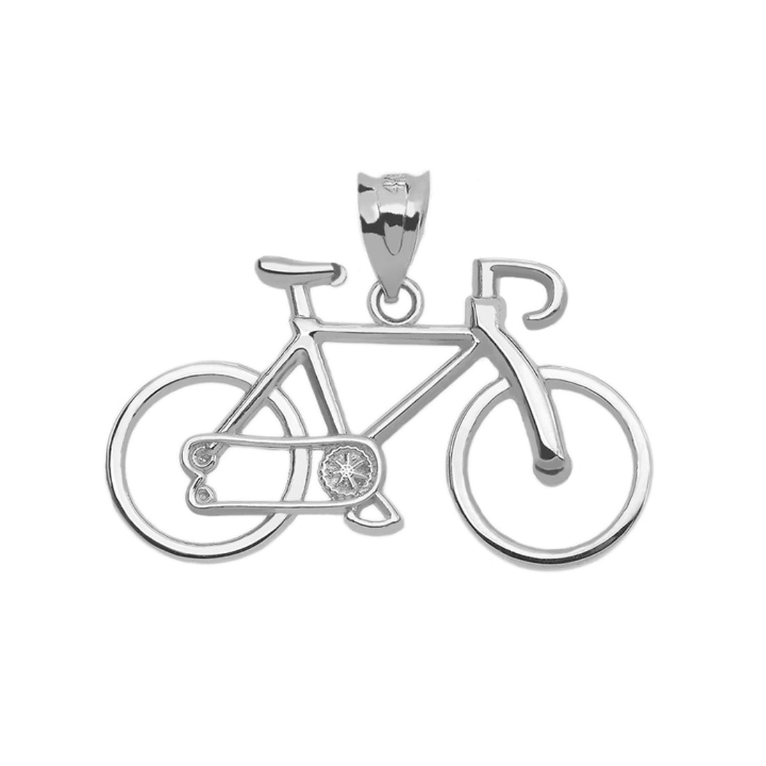 Sterling Silver Bicycle Pendant Necklace