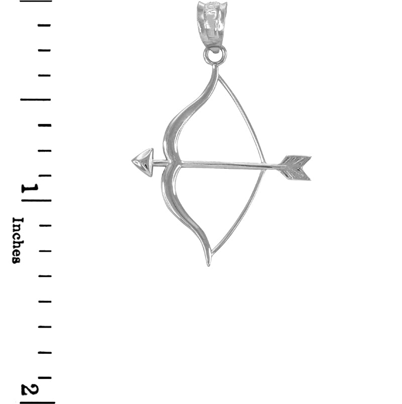 Sterling Silver Bow and Arrow Pendant Necklace, view 2