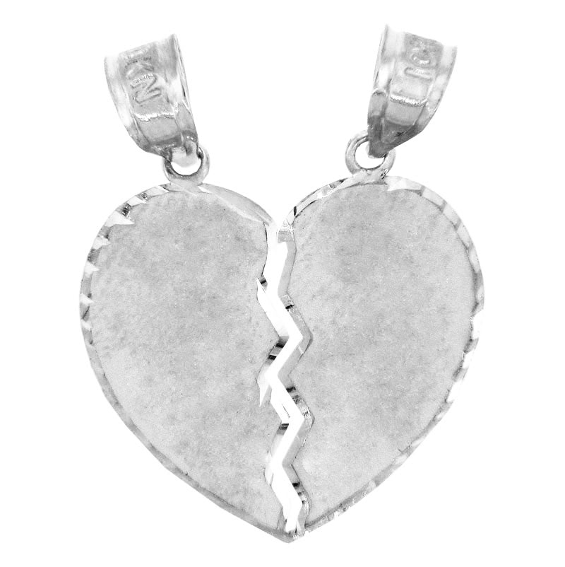 Sterling Silver Breakable Heart 2 Piece Pendant