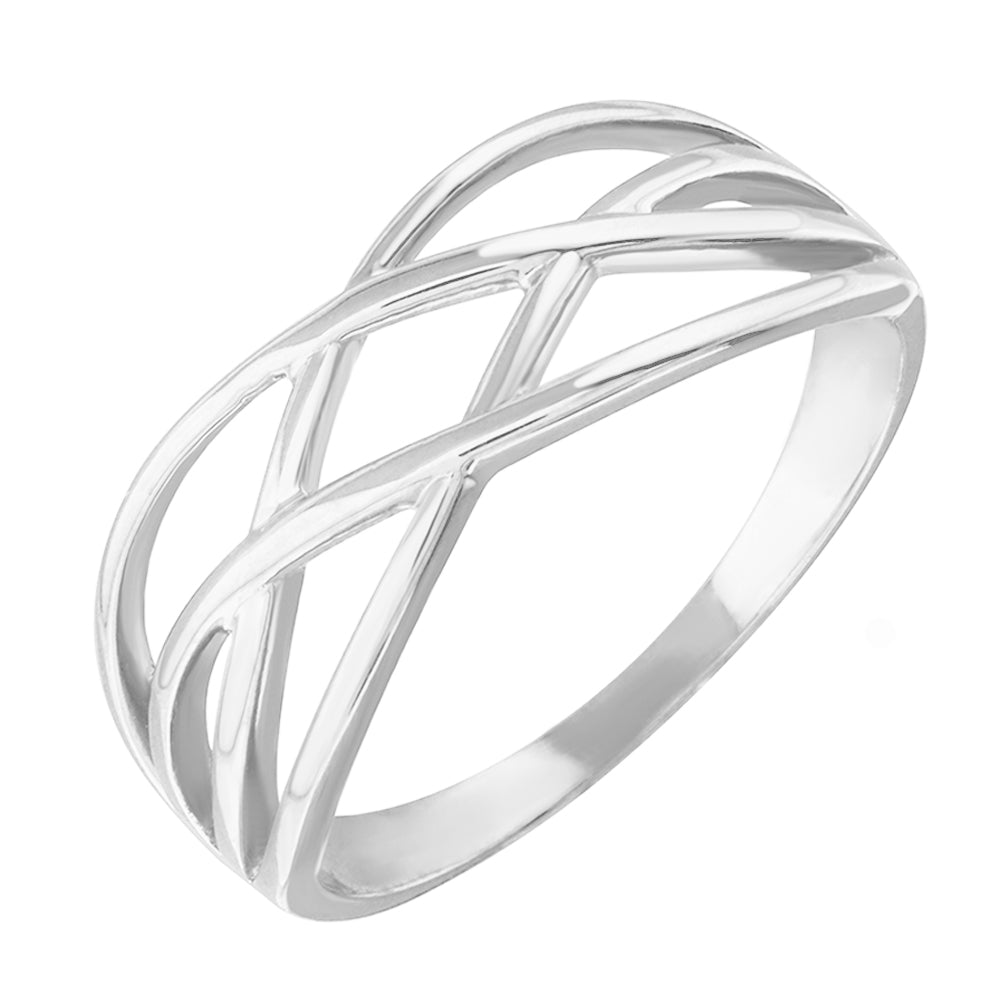 Sterling Silver Celtic Knot Thin Band Women's Ring
