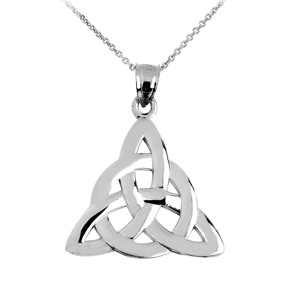 Sterling Silver Celtic Trinity Pendant Necklace