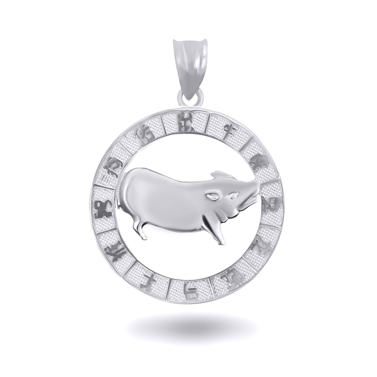 Sterling Silver Chinese New Year Zodiac Pendant Necklace, view 6