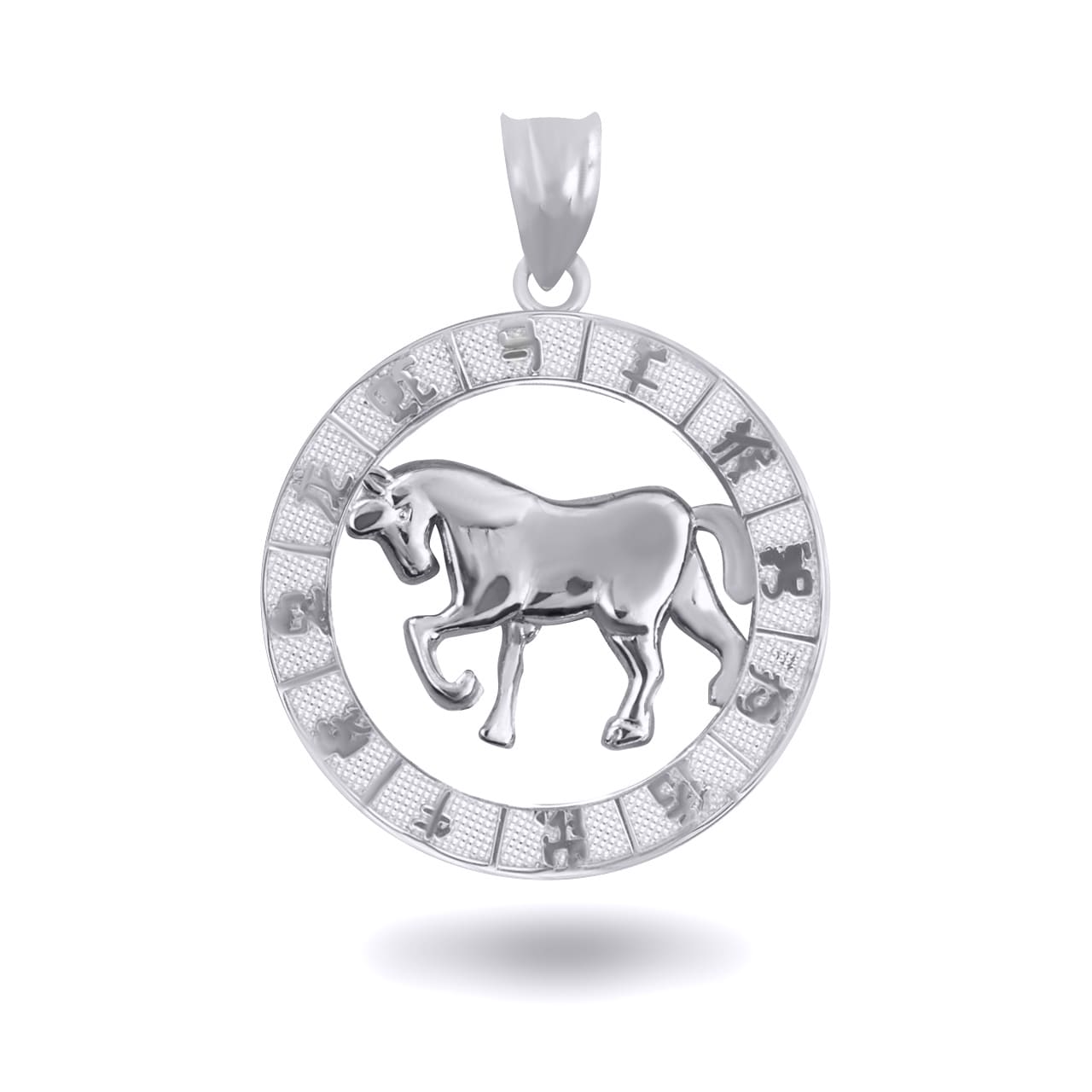Sterling Silver Chinese New Year Zodiac Pendant Necklace, view 14