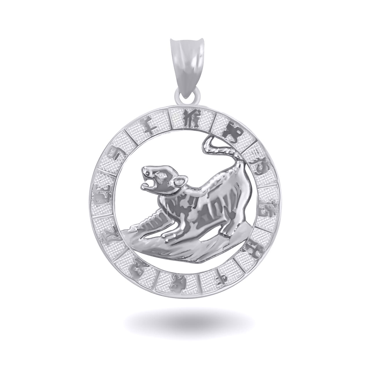 Sterling Silver Chinese New Year Zodiac Pendant Necklace, view 15