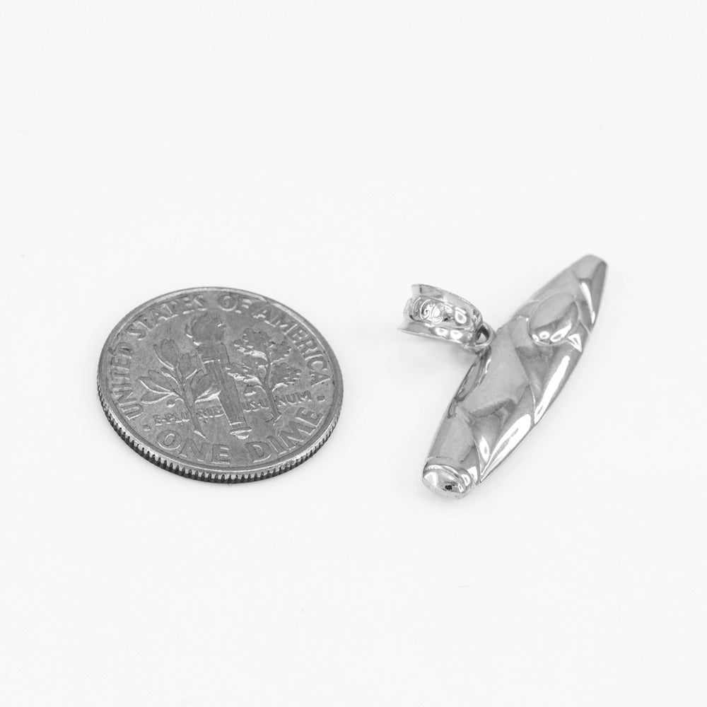 Sterling Silver Cigar Pendant Necklace, view 2
