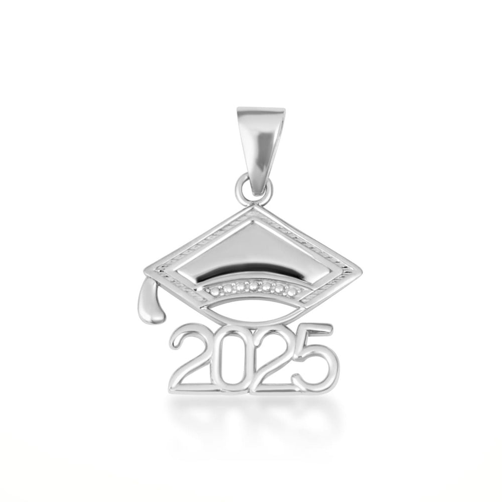 Sterling Silver Class Of 2025-2026 Graduation Cap Pendant Necklace