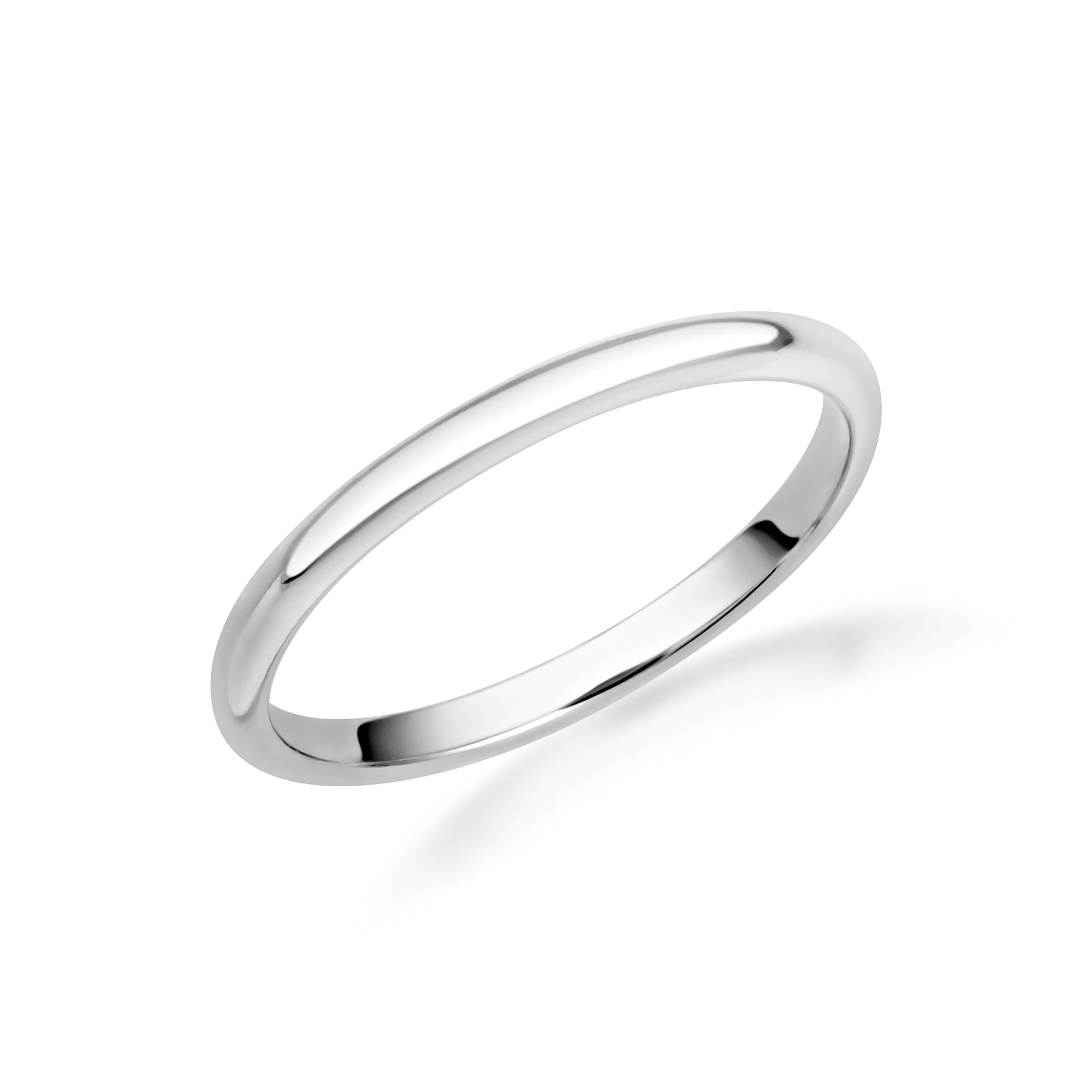 Sterling Silver Classic Wedding Band Ring, view 5