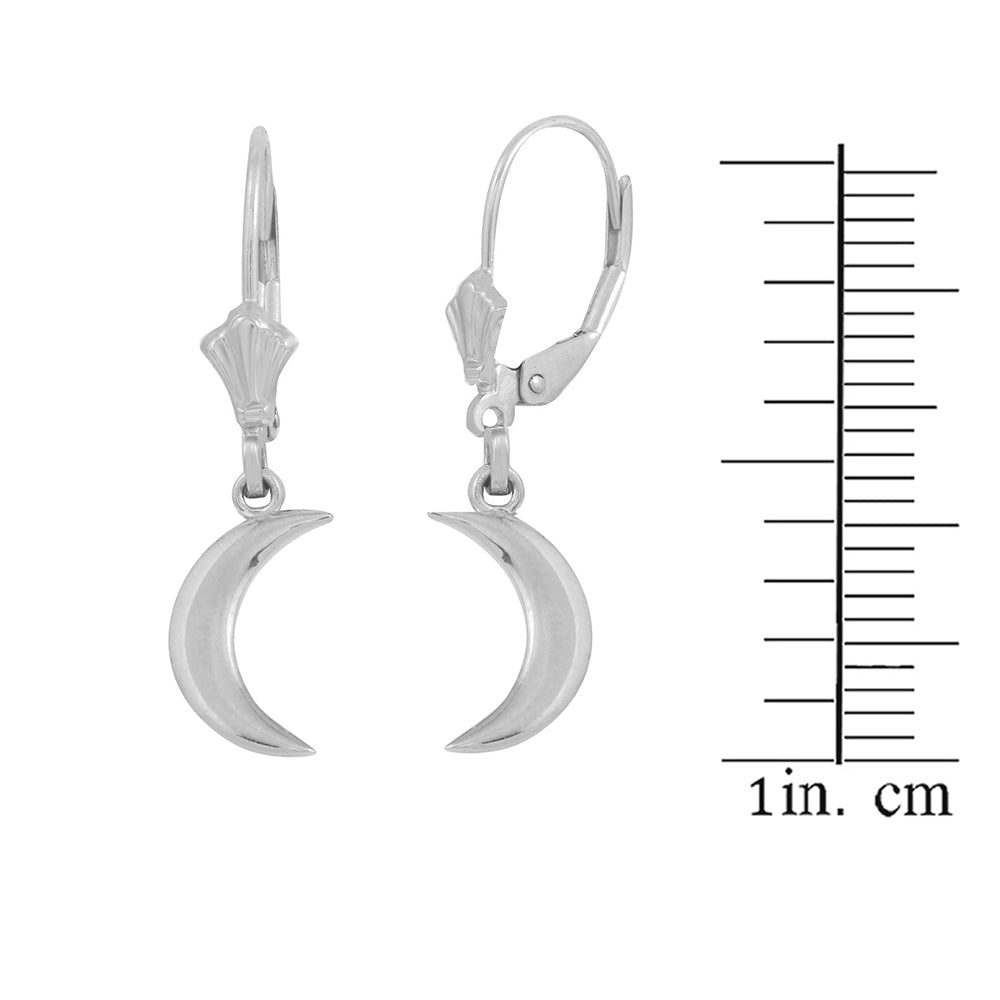 Sterling Silver Crescent Moon Earring Set, view 2