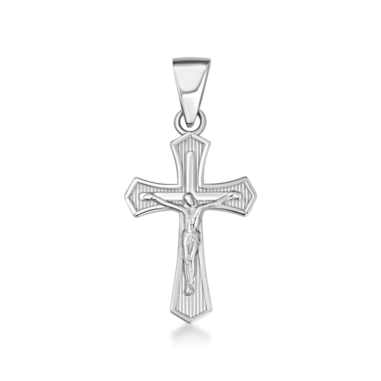 Sterling Silver Cross Crucifix Faith Pendant Necklace