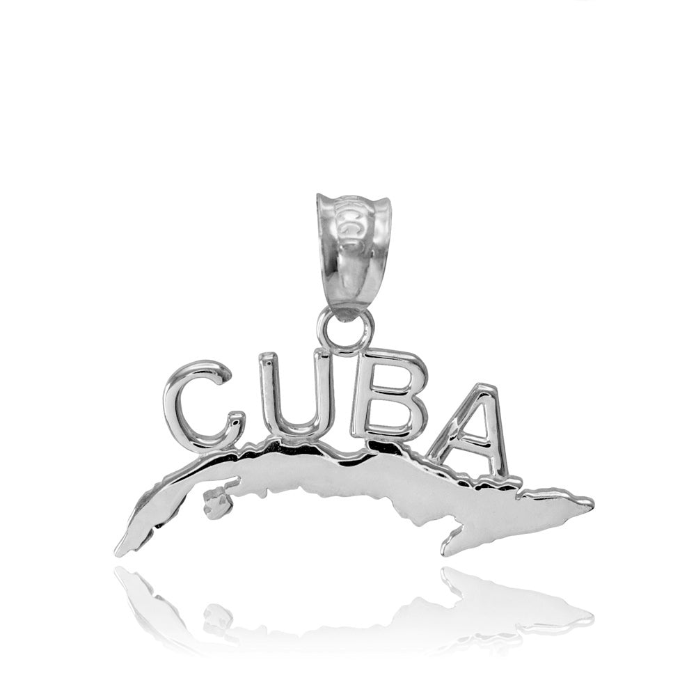 Sterling Silver CUBA Pendant Necklace, view 2
