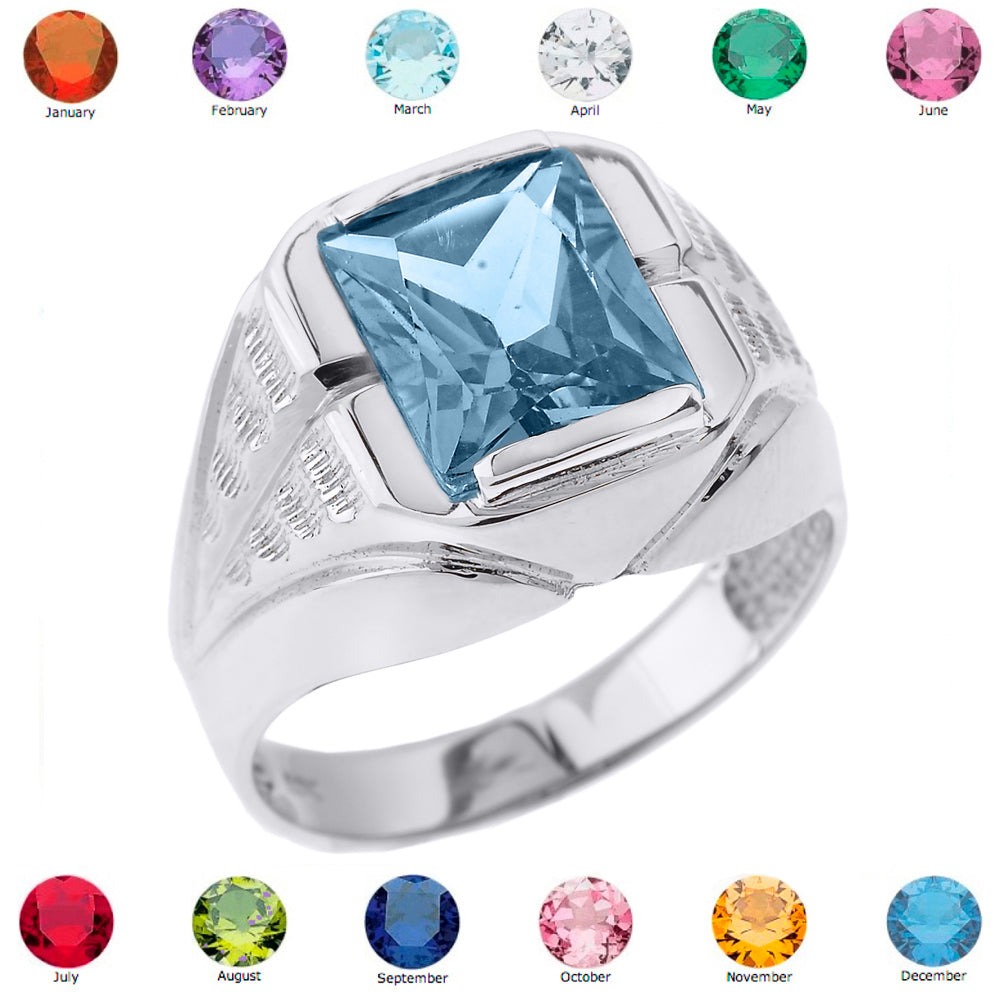 Sterling Silver Custom Birthstone Ring