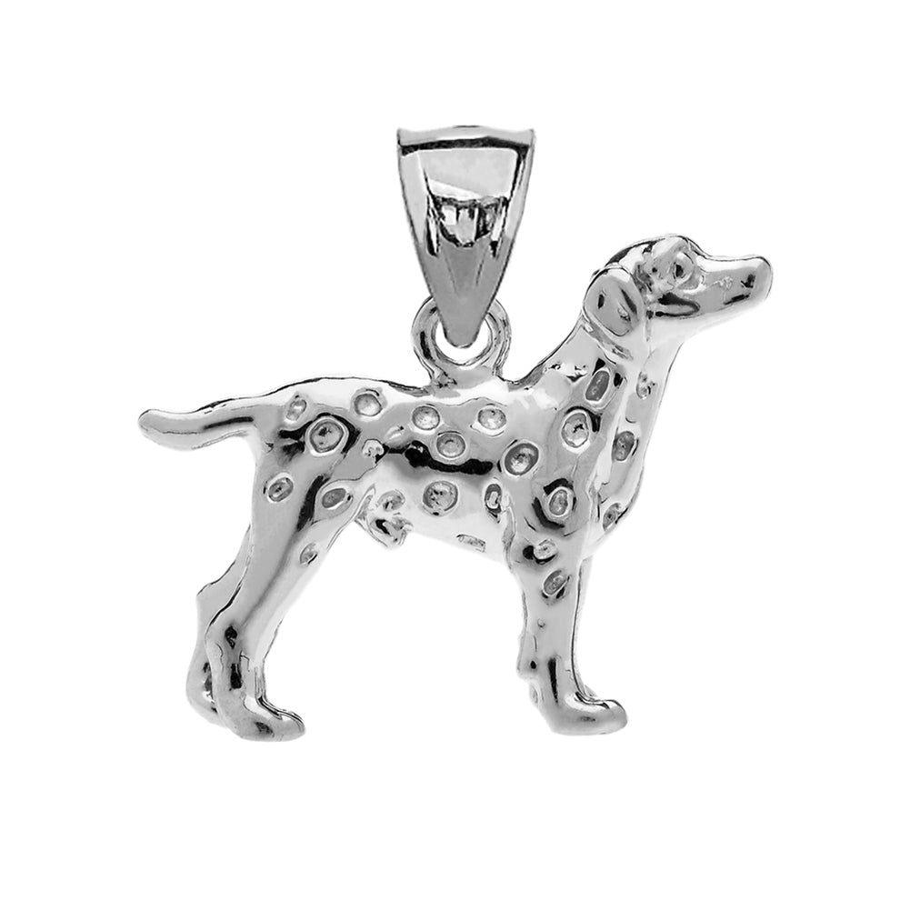 Sterling Silver Dalmatian Pendant Necklace, view 2