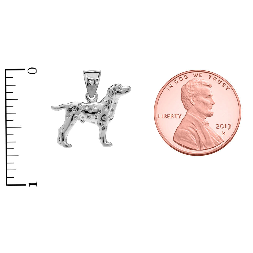 Sterling Silver Dalmatian Pendant Necklace, view 3