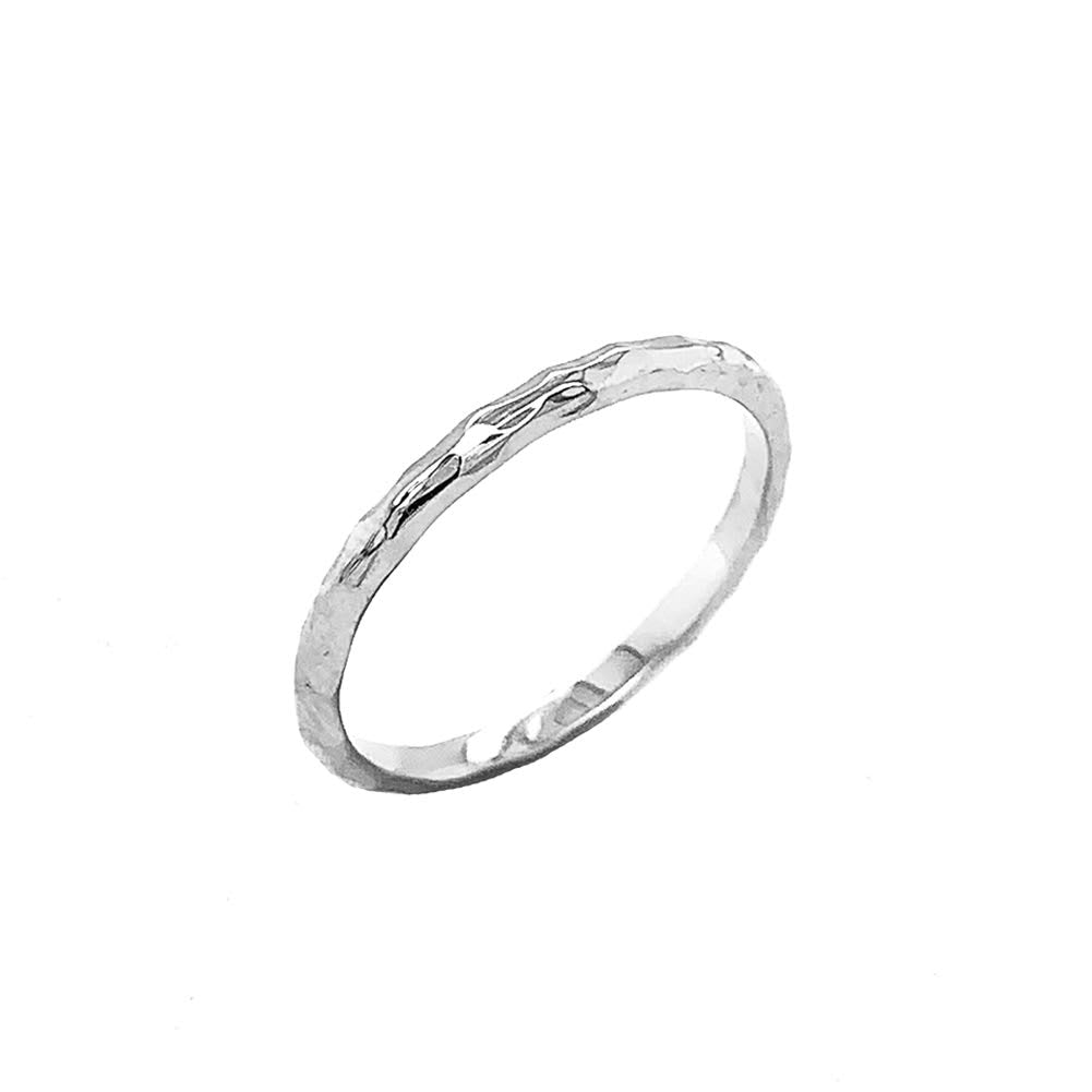Sterling Silver Diamond Cut Wedding Band Ring