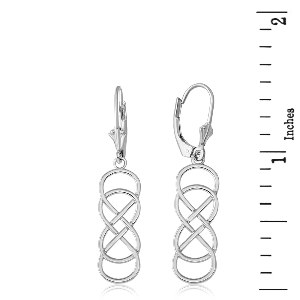 Sterling Silver Double Infinity Earring Set, view 2