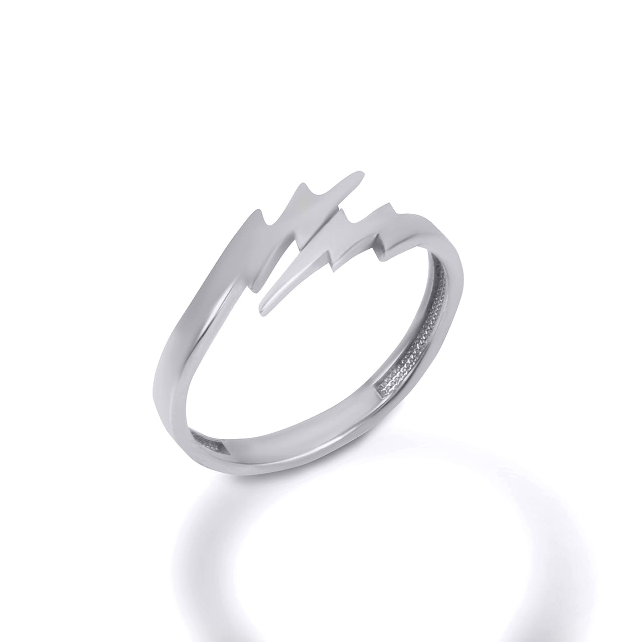 Sterling Silver Double Lighting Thunder Bolt Electric Ring