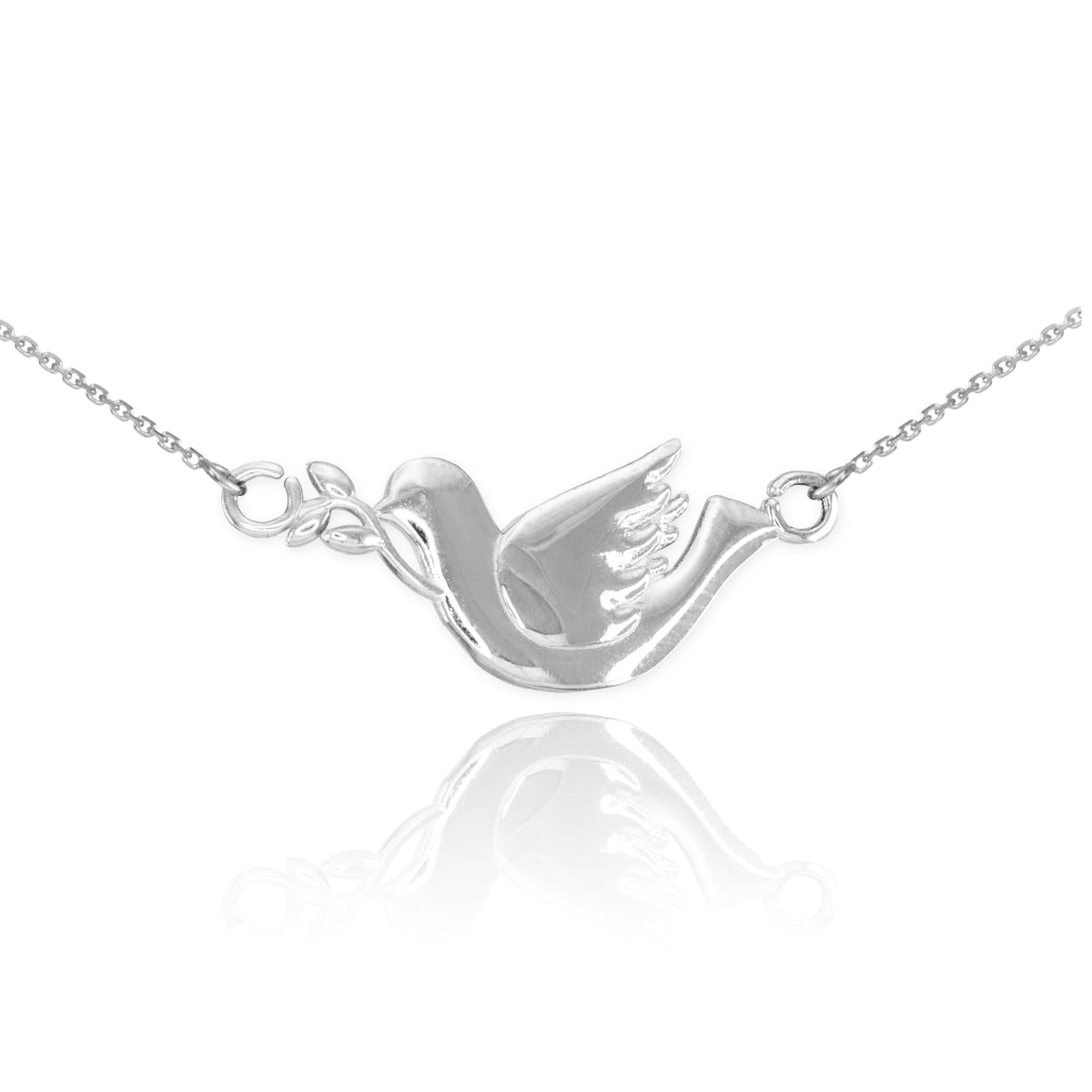 Sterling Silver Dove Bird Necklace