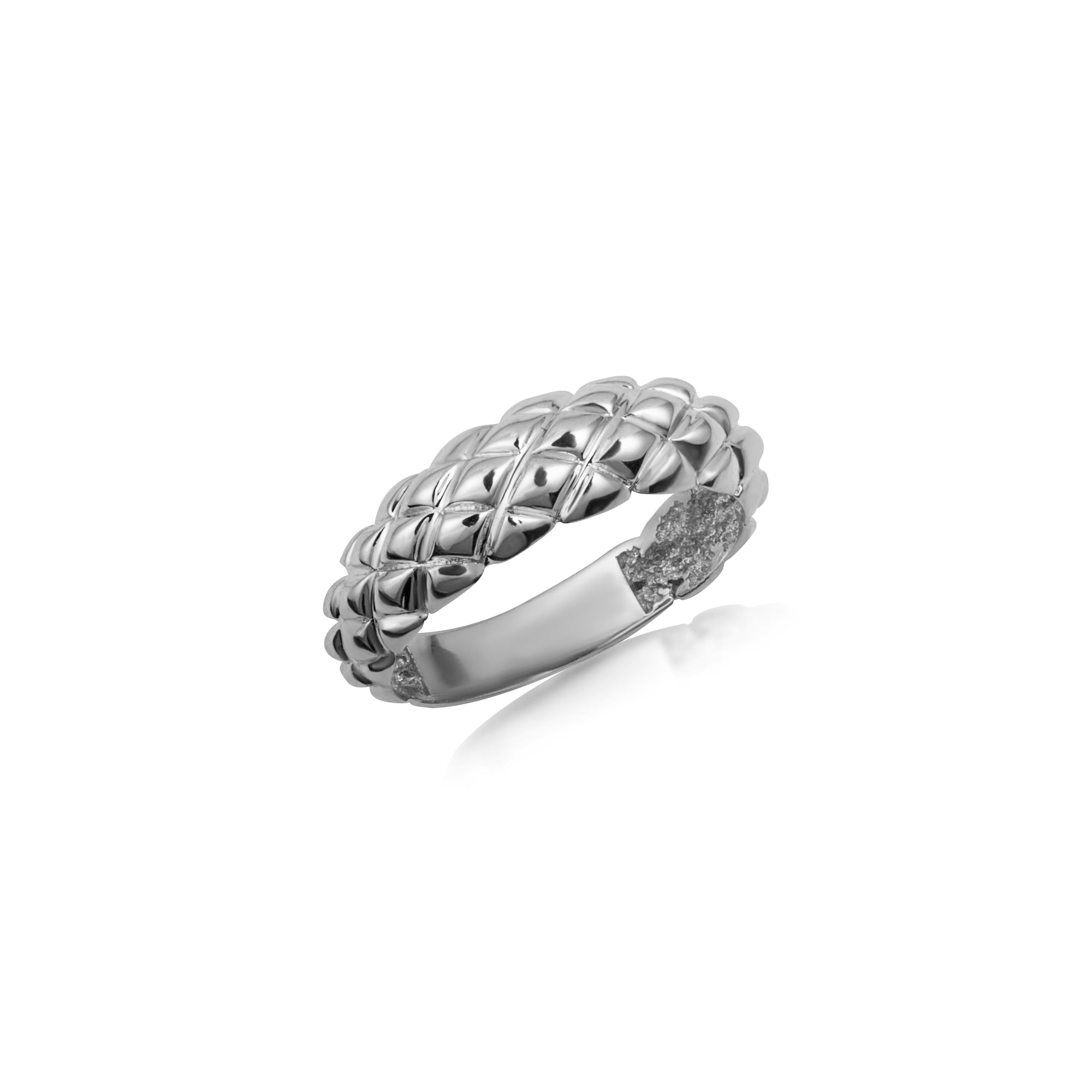 Sterling Silver Dragon Scales Band Ring