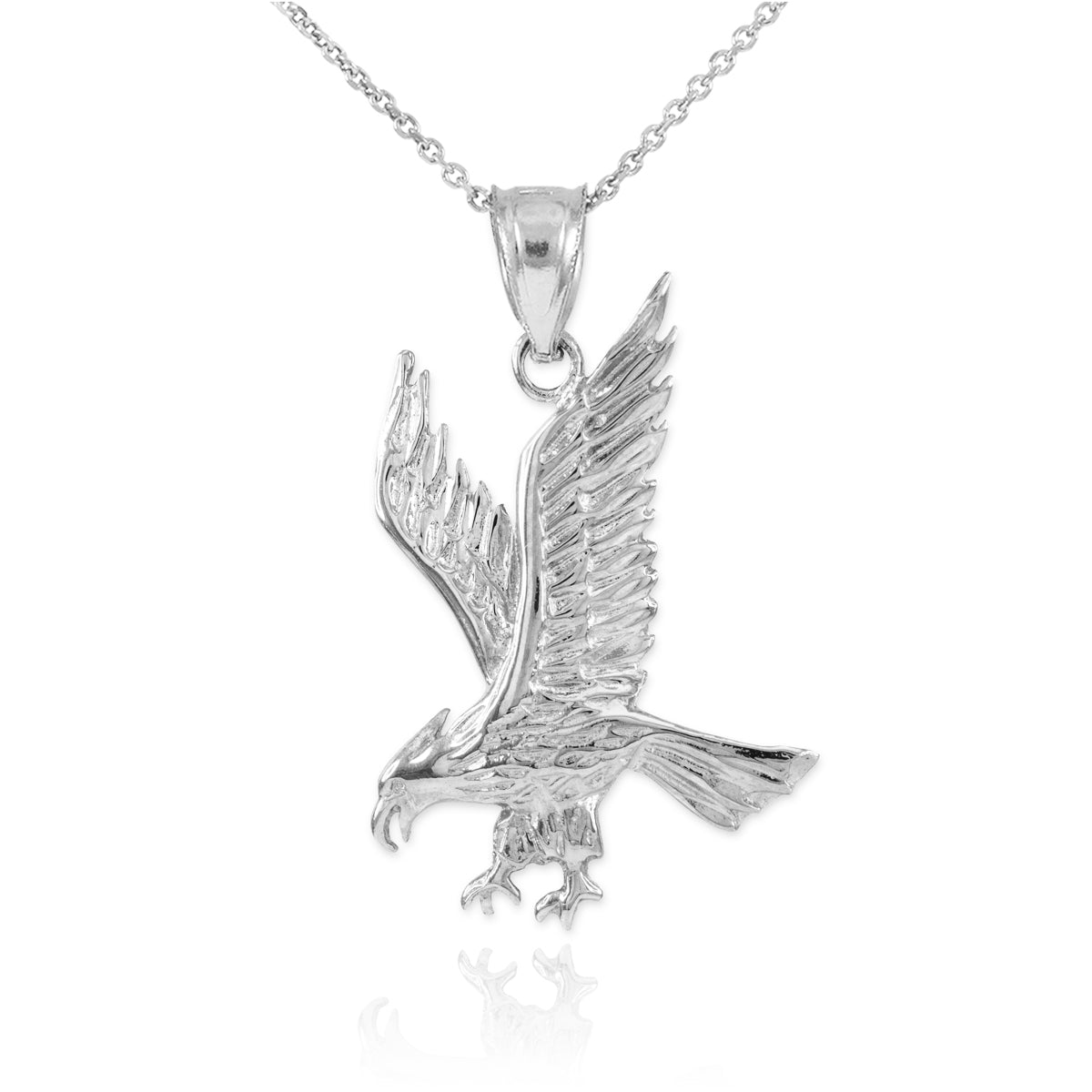 Sterling Silver Eagle Pendant Necklace