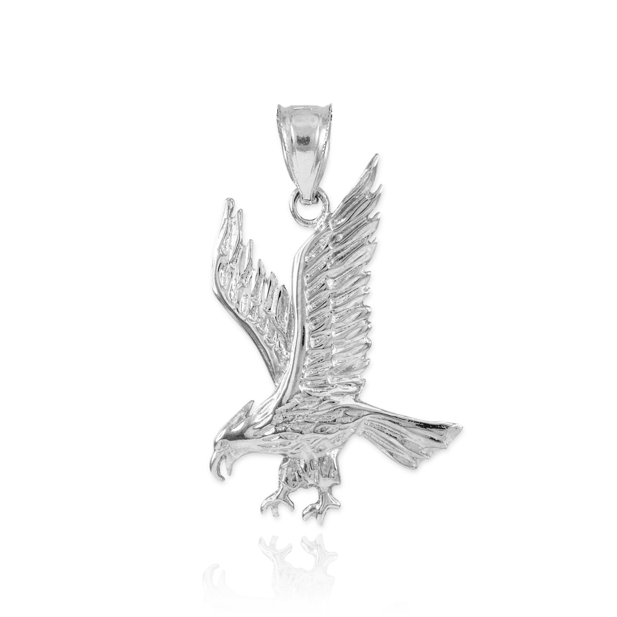 Sterling Silver Eagle Pendant Necklace, view 2