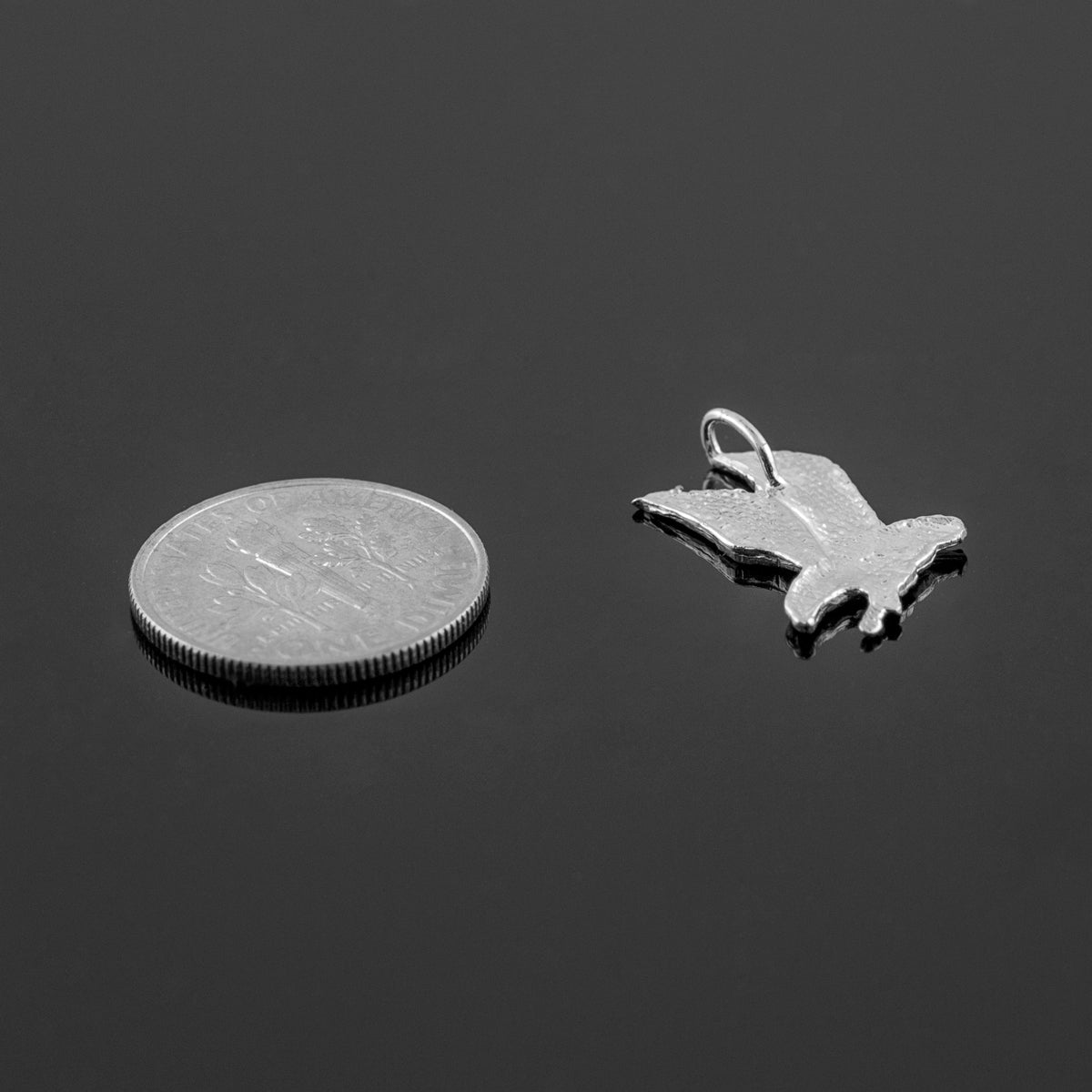 Sterling Silver Eagle Pendant — Width: 0.24, view 2