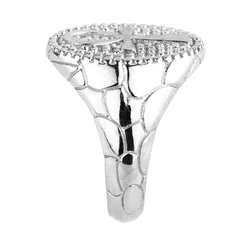 Sterling Silver Egyptian Ankh Cross Men's Ring, view 2