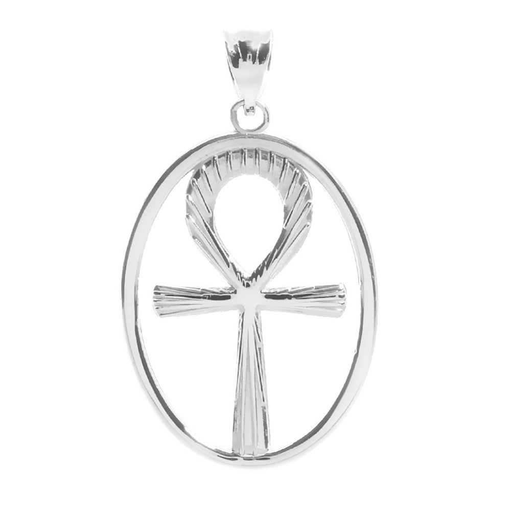 Sterling Silver Egyptian Ankh Cross Pendant