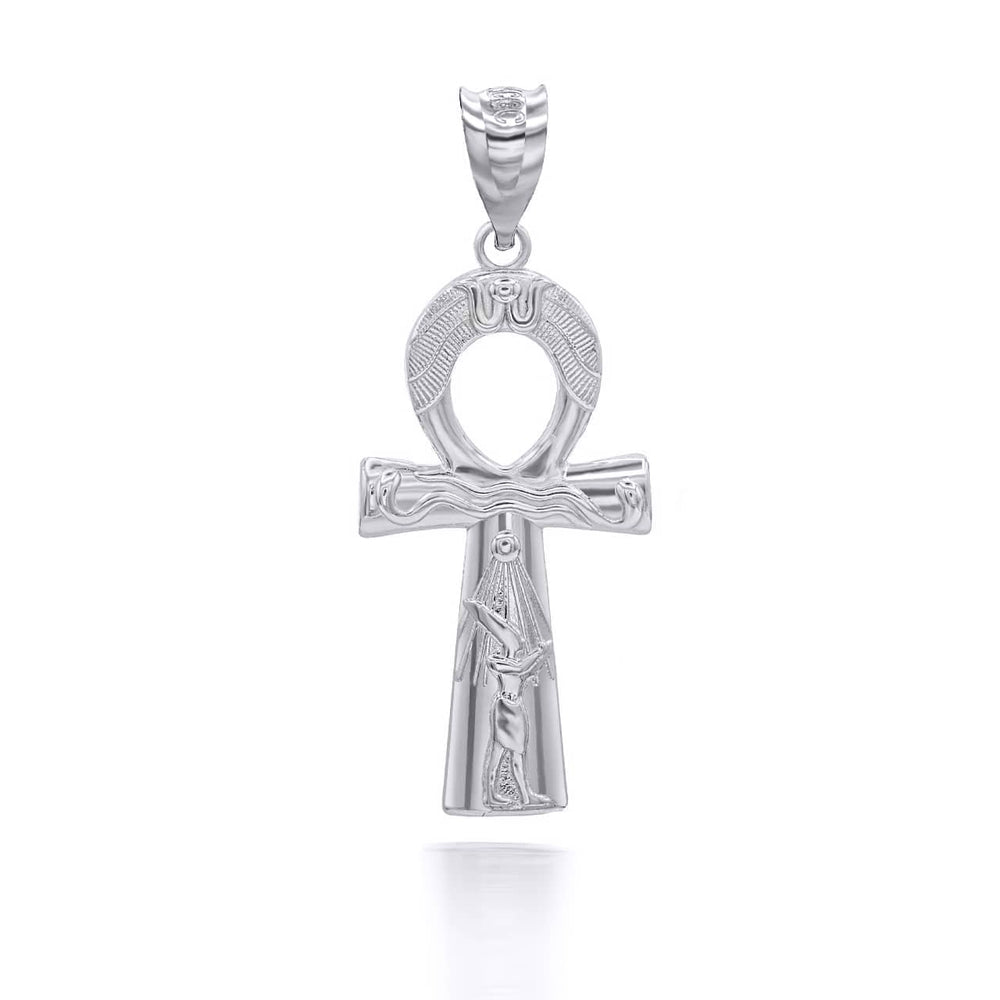 Sterling Silver Egyptian Cross Ankh Pendant Necklace