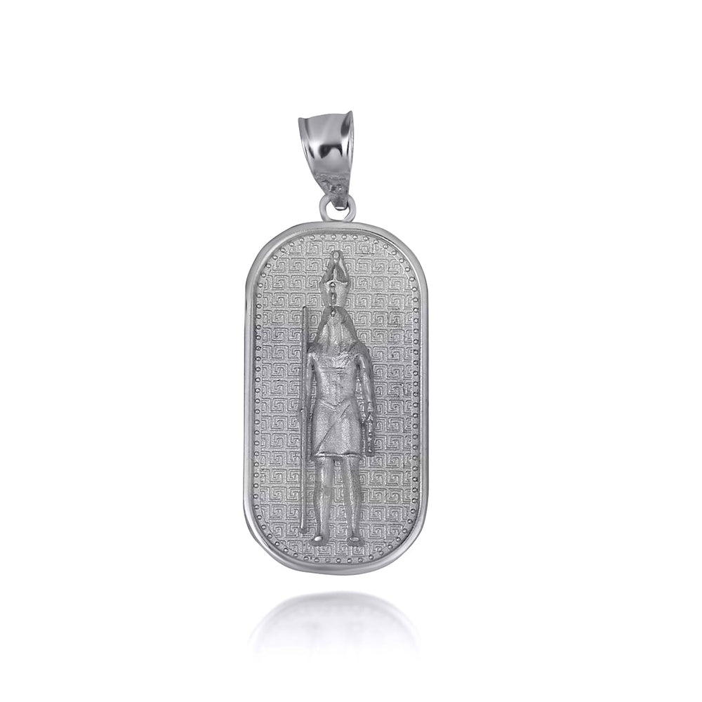 Sterling Silver Egyptian Osiris God Of Death Amulet Pendant Necklace