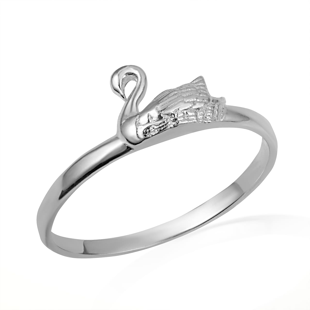 Sterling Silver Elegant Swan Ring