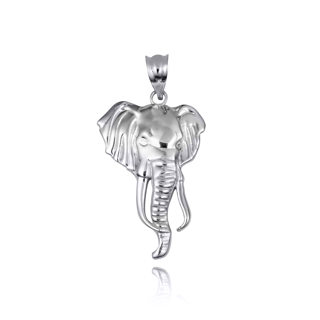 Sterling Silver Elephant Animal Pendant Necklace