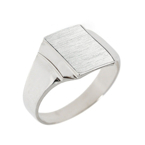 Sterling Silver Engravable Men's Signet Ring — Depth: 0.21