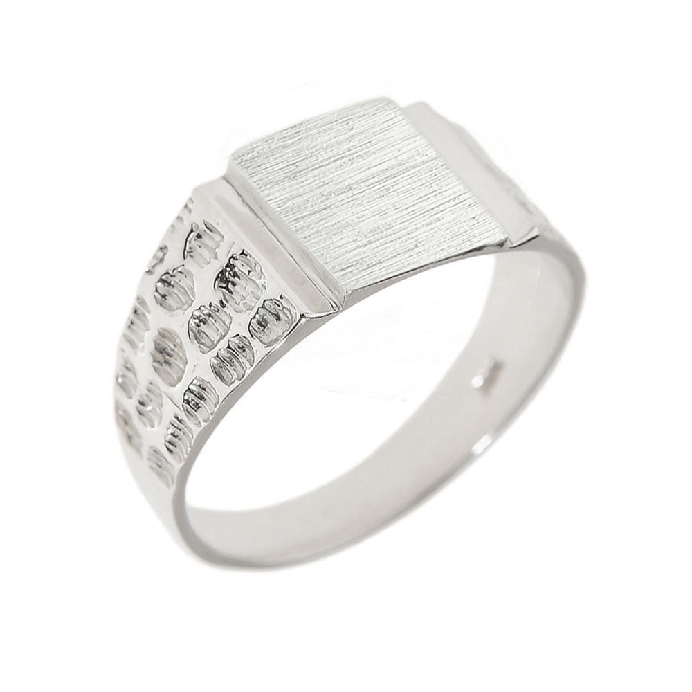 Sterling Silver Engravable Men's Signet Ring — Item weight: 3.5 g