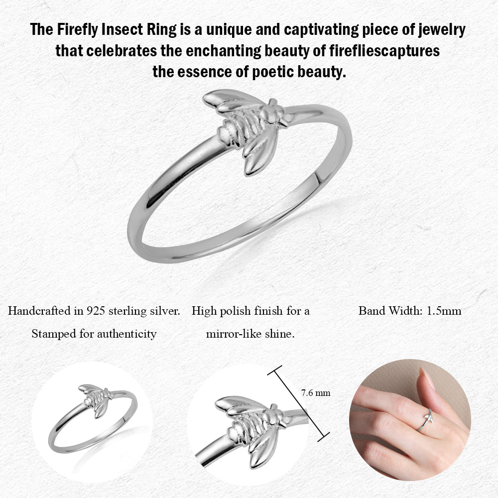 Sterling Silver Firefly Ring, view 3