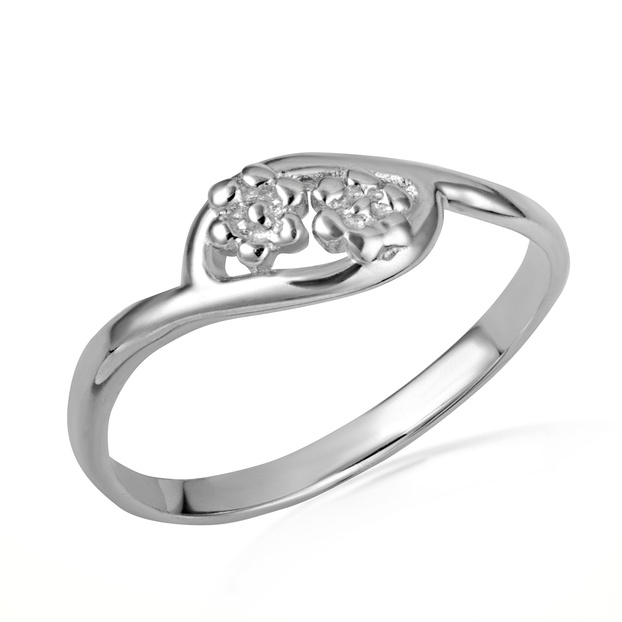 Sterling Silver Flower Daisy Band Ring