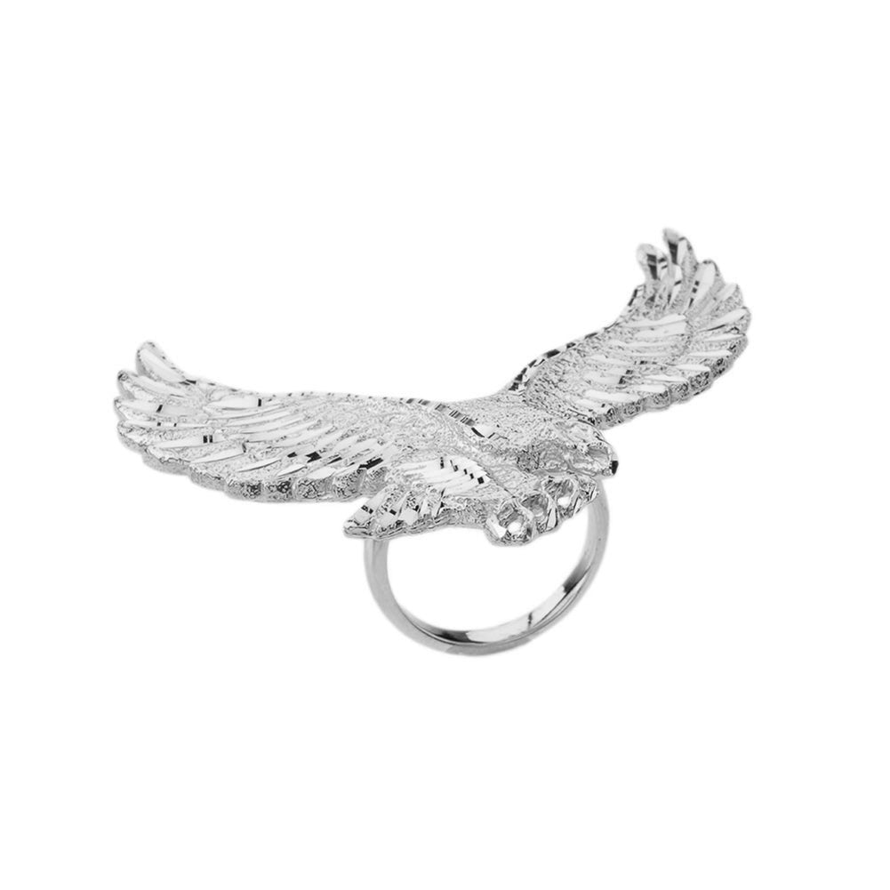 Sterling Silver Flying Eagle Ring