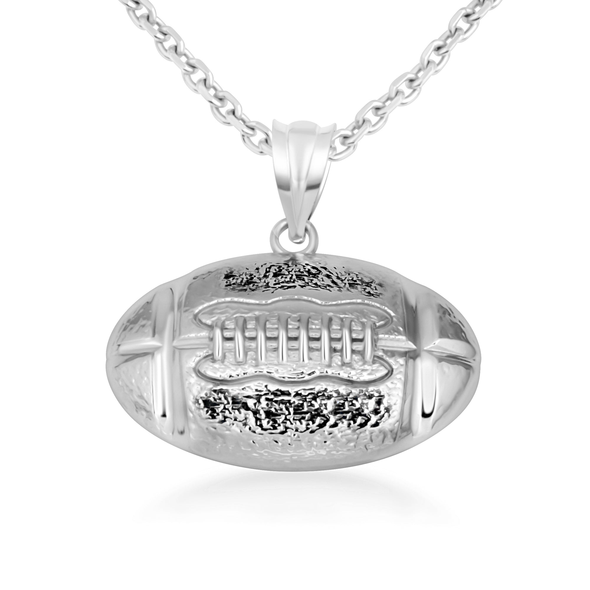 Sterling Silver Football Necklace, view 5