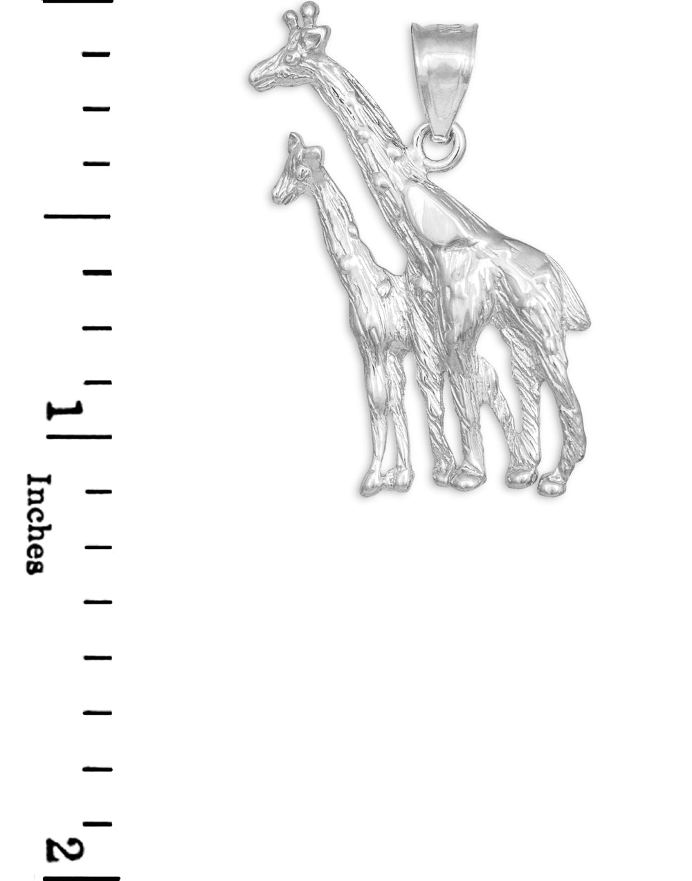Sterling Silver Giraffe Pendant Necklace, view 3