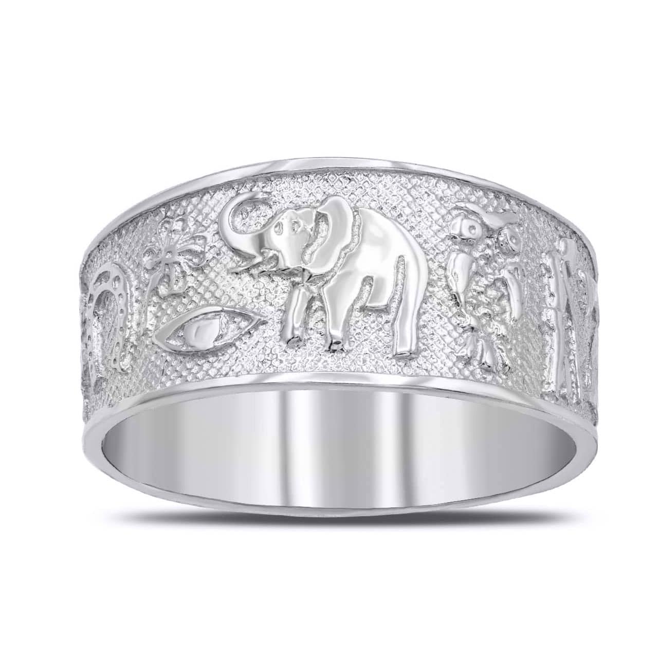 Sterling Silver Good Luck Band Ring