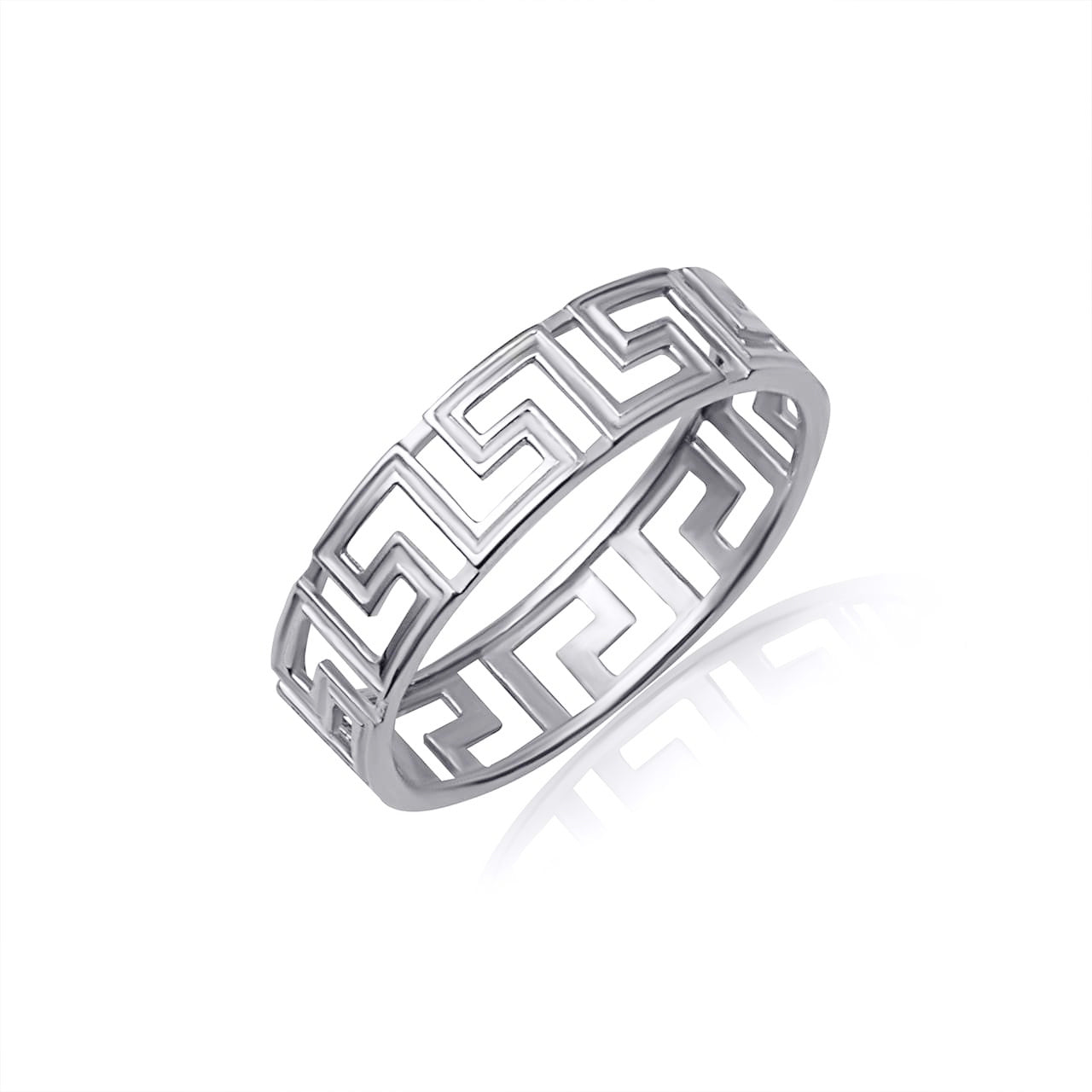 Sterling Silver Greek Key Eternity Band Ring