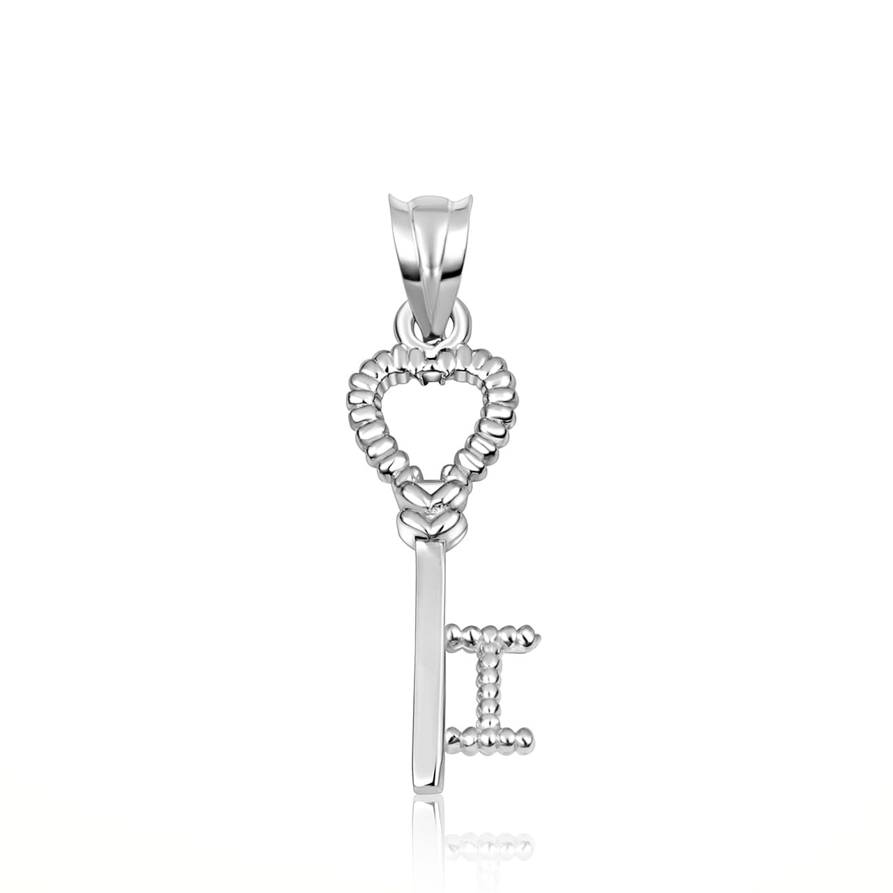 Sterling Silver Heart Lock & Key Letter "A-Z" Initial Love Pendant Necklace, view 12