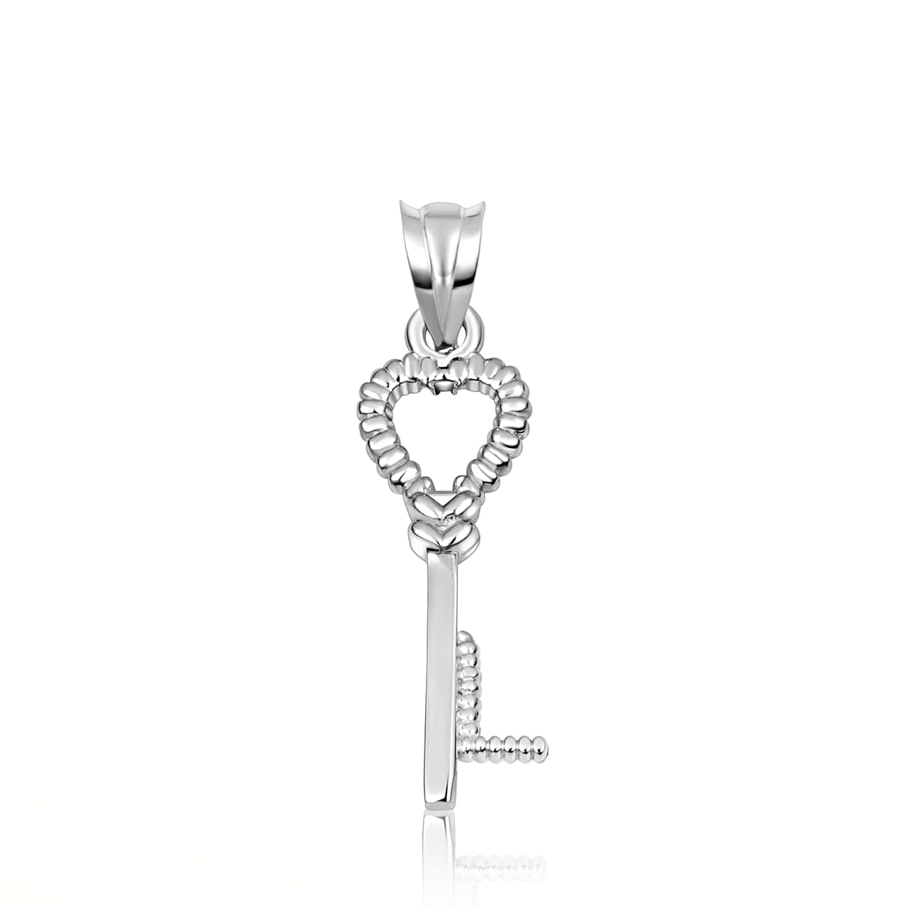 Sterling Silver Heart Lock & Key Letter "A-Z" Initial Love Pendant Necklace, view 15