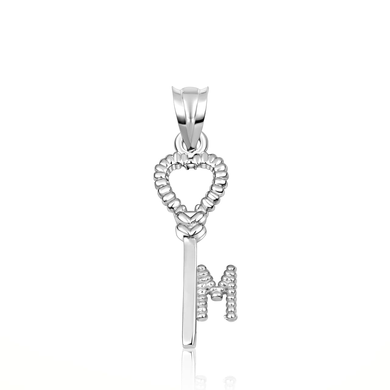 Sterling Silver Heart Lock & Key Letter "A-Z" Initial Love Pendant Necklace, view 16