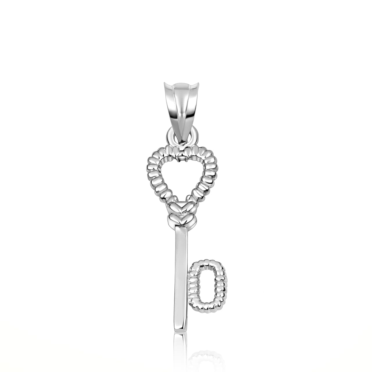 Sterling Silver Heart Lock & Key Letter "A-Z" Initial Love Pendant Necklace, view 18