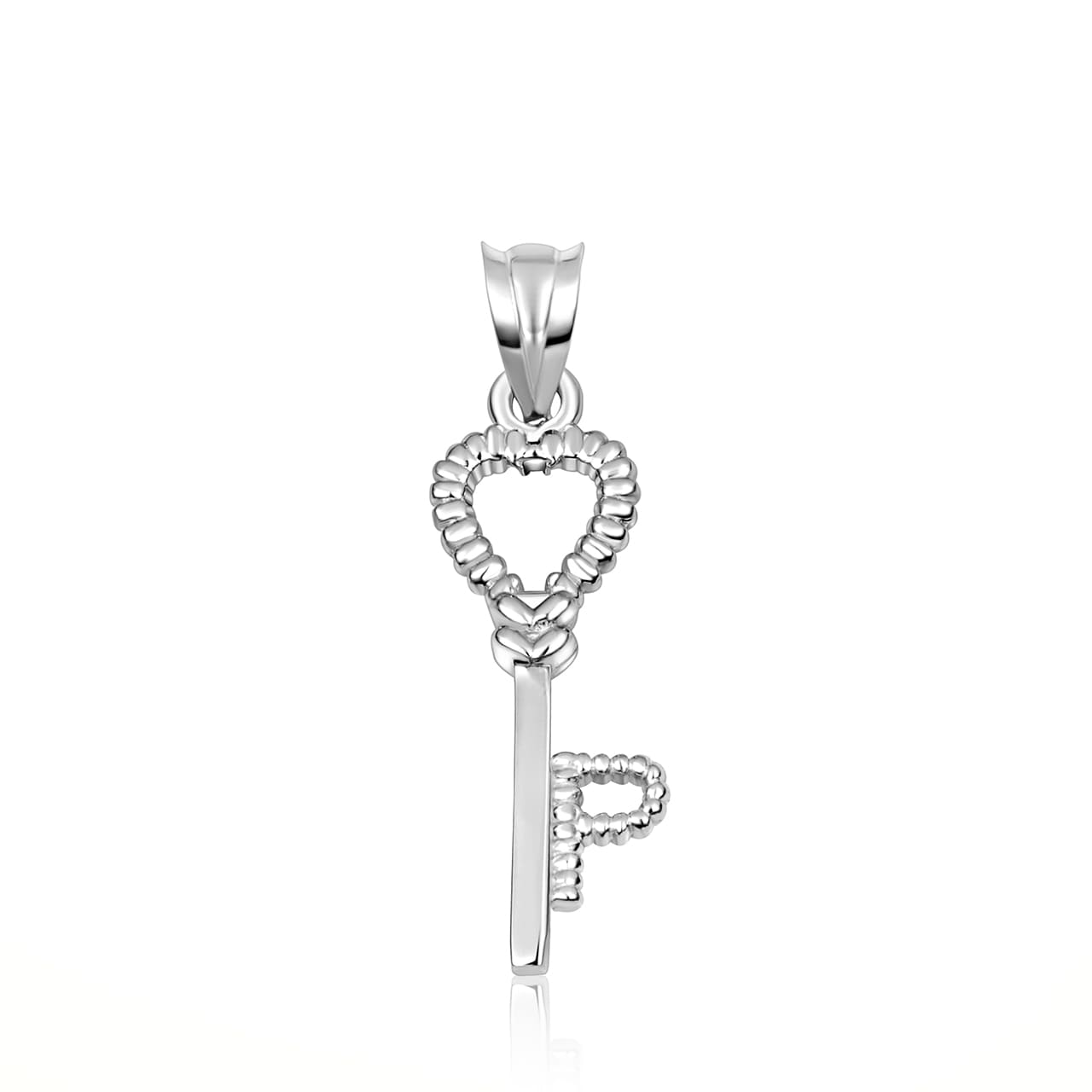 Sterling Silver Heart Lock & Key Letter "A-Z" Initial Love Pendant Necklace, view 19