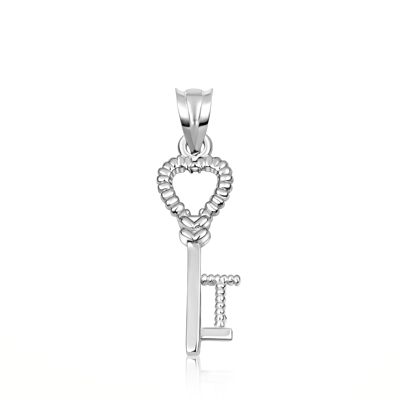 Sterling Silver Heart Lock & Key Letter "A-Z" Initial Love Pendant Necklace, view 23