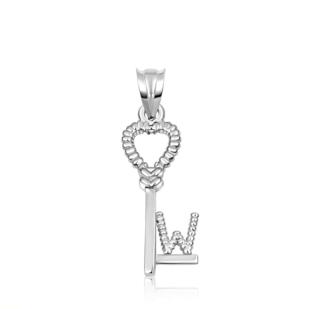 Sterling Silver Heart Lock & Key Letter "A-Z" Initial Love Pendant Necklace, view 26